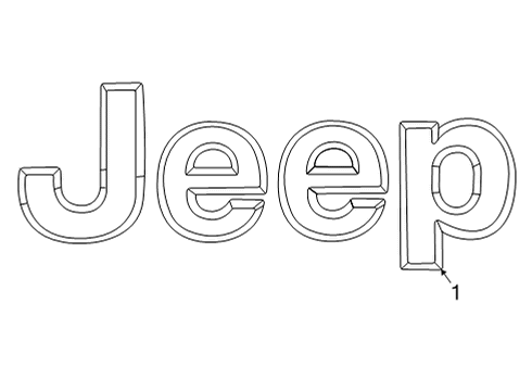 2023 Jeep Grand Cherokee L Nameplate, Front Diagram for 68377403AC