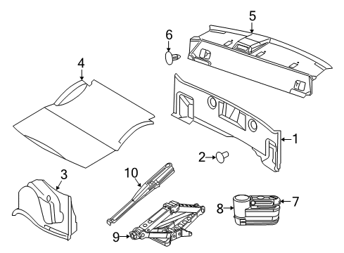 2021 Dodge Challenger Interior Trim - Rear Body Diagram