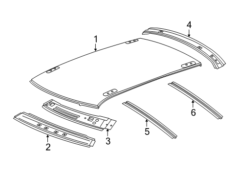 2022 Chrysler 300 Roof & Components Diagram 1 - Thumbnail
