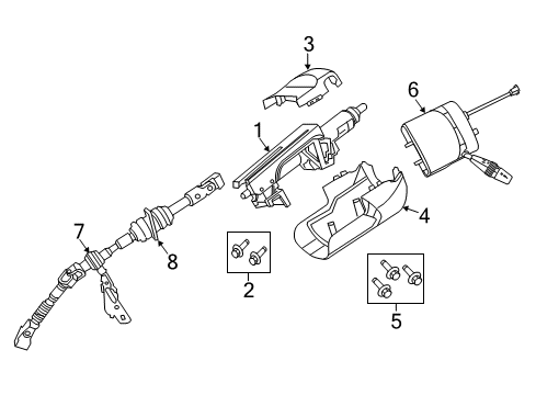 2022 Dodge Durango Steering Systems, Internal Components, Shroud, Switches Diagram 3 - Thumbnail