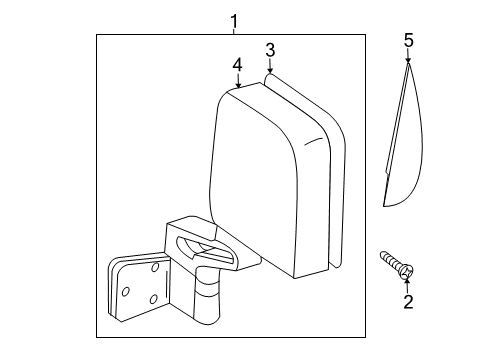 2022 Jeep Wrangler Outside Mirrors Diagram 1 - Thumbnail