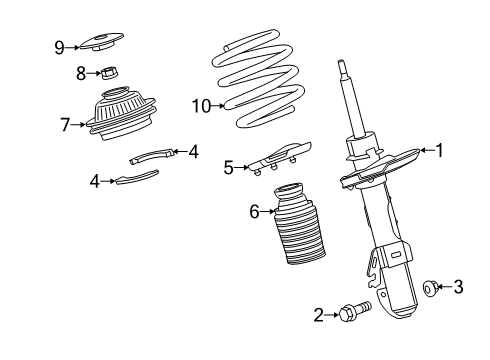 2023 Jeep Cherokee Struts & Components  Diagram
