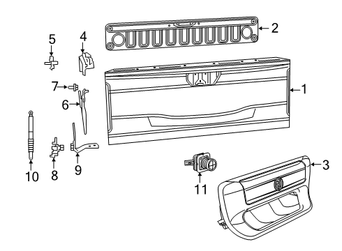 2023 Ram 1500 Tail Gate Diagram 6 - Thumbnail