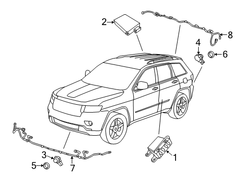 2022 Jeep Grand Cherokee WK Electrical Components Diagram 2 - Thumbnail