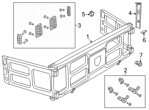 2022 Ram 2500 Exterior Trim - Pick Up Box Diagram 1 - Thumbnail