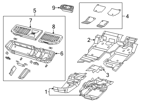 2023 Jeep Gladiator Interior Trim - Cab Diagram 1 - Thumbnail