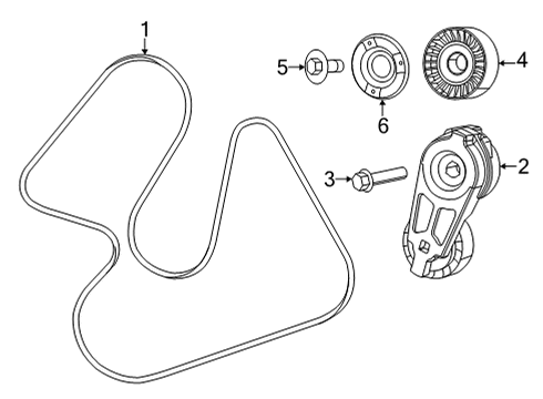 2022 Jeep Wrangler Belts & Pulleys  Diagram 3 - Thumbnail