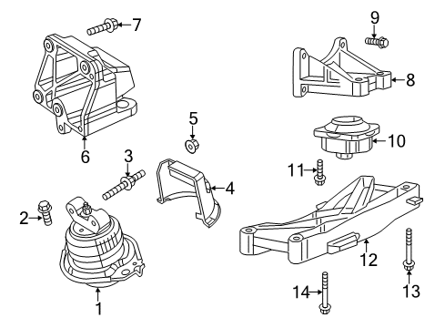 2021 Dodge Charger Engine & Trans Mounting Diagram 3 - Thumbnail