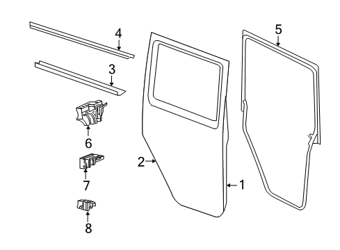 2024 Jeep Wrangler Door & Components Diagram 3 - Thumbnail