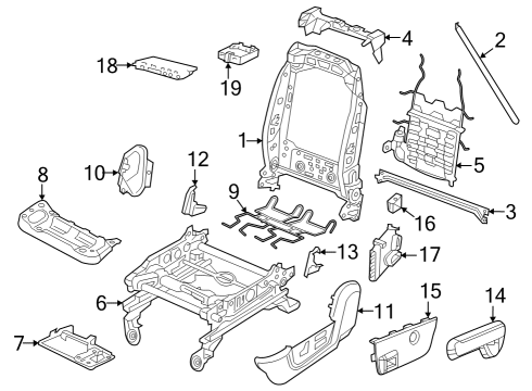 2022 Ram 3500 Driver Seat Components Diagram 2 - Thumbnail