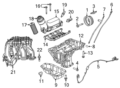 2021 Dodge Charger Engine Parts & Mounts, Timing, Lubrication System Diagram 1 - Thumbnail