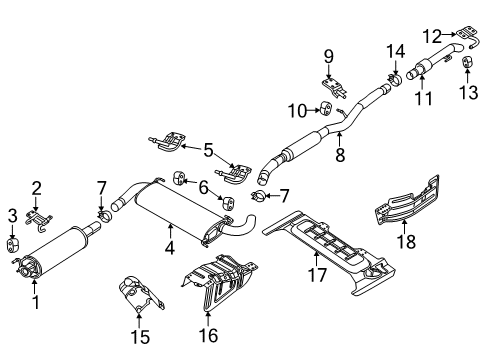 2022 Ram ProMaster 2500 Exhaust Components Diagram 2 - Thumbnail