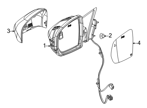 2023 Jeep Compass Mirrors Diagram