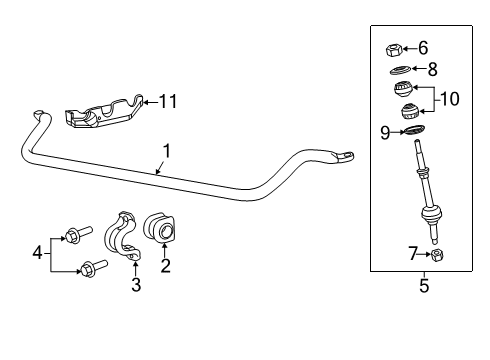 2022 Ram 3500 Stabilizer Bar & Components - Front Diagram 2 - Thumbnail