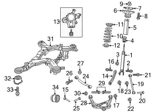 2023 Dodge Durango Rear Suspension, Control Arm Diagram 3 - Thumbnail