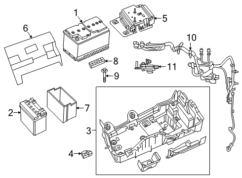 2020 Jeep Gladiator Battery Diagram for BA48A650AB