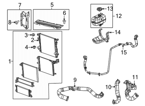 2021 Jeep Wrangler Radiator Diagram for 68481174AB