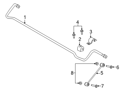 2022 Chrysler 300 Stabilizer Bar & Components - Rear Diagram