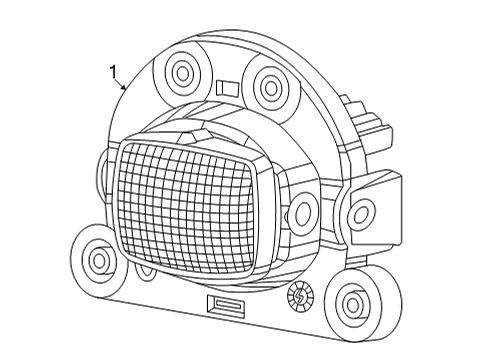 2022 Jeep Grand Cherokee L Fog Lamp Assembly Diagram for 68376847AG