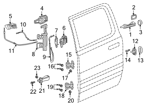 2023 Ram 1500 Lock & Hardware Diagram 3 - Thumbnail
