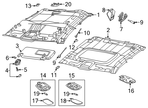 2024 Ram 1500 Microphone Diagram for 68207349AC