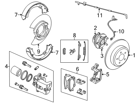 2021 Dodge Challenger Brake Components, Brakes Diagram 5 - Thumbnail