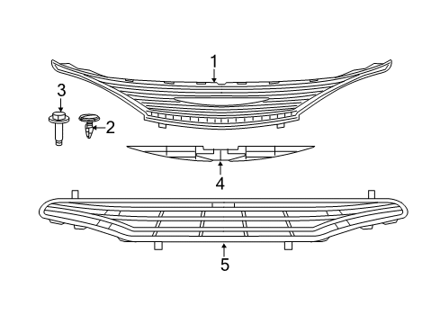 2022 Chrysler Voyager Grille & Components Diagram 2 - Thumbnail