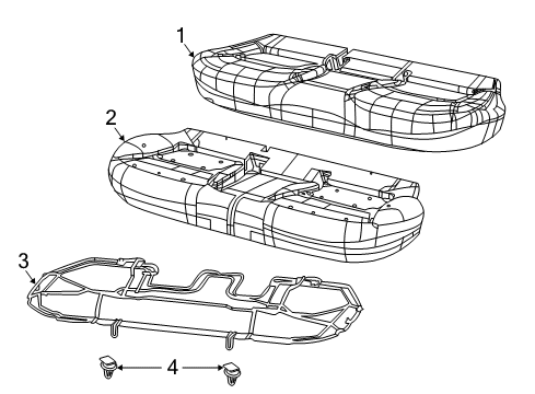 2022 Jeep Compass Rear Seat Components Diagram 3 - Thumbnail