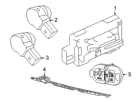 2024 Jeep Wagoneer L Electrical Components - Rear Bumper Diagram