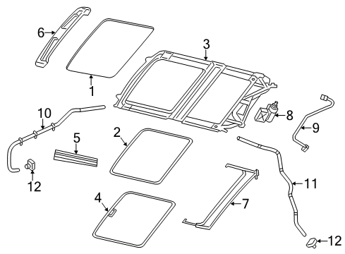 2021 Dodge Charger Sunroof, Body Diagram