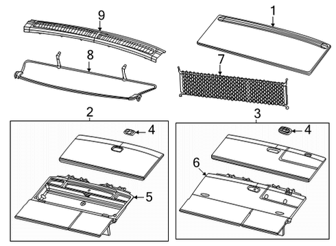 2022 Jeep Wagoneer Interior Trim - Rear Body Diagram