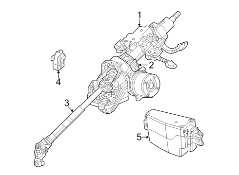 2024 Jeep Grand Cherokee Steering Systems, Internal Components, Shroud, Switches Diagram 1 - Thumbnail
