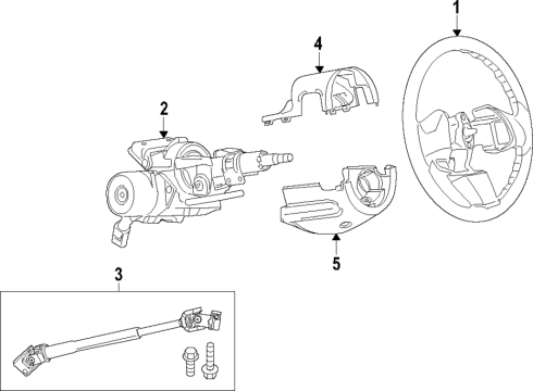 2023 Jeep Grand Wagoneer Upper Shroud, Black Diagram for 6UB96TX7AA
