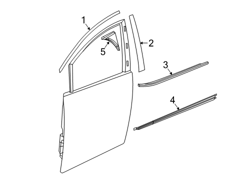 2022 Chrysler Voyager Exterior Trim - Front Door Diagram