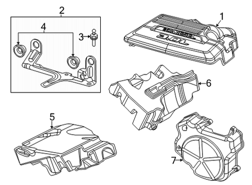 2023 Ram 1500 Engine Appearance Cover Diagram 1 - Thumbnail