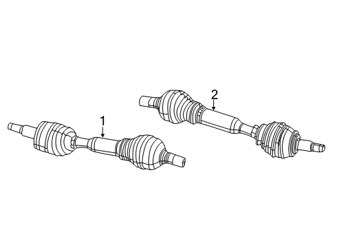 2021 Jeep Cherokee Axle Assembly Diagram for 68341692AB