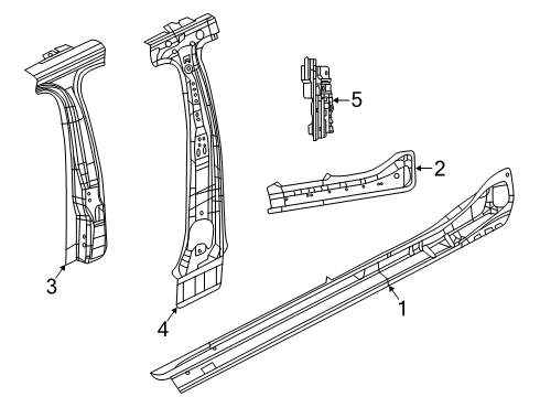 2022 Jeep Compass Center Pillar & Rocker Diagram