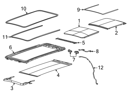 2022 Jeep Wagoneer Sunroof  Diagram 2 - Thumbnail
