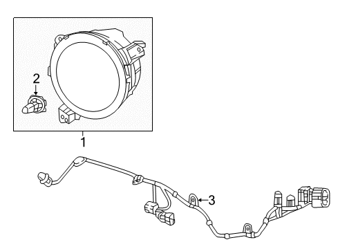 2024 Jeep Wrangler Headlamp Components Diagram 1 - Thumbnail