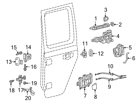 2023 Jeep Gladiator Lock & Hardware Diagram 4 - Thumbnail