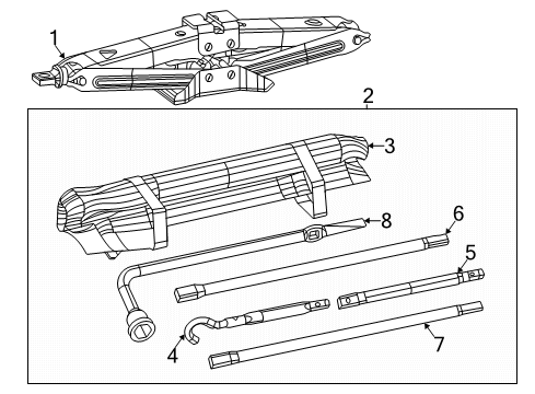 2023 Ram 1500 Jack & Components Diagram 1 - Thumbnail