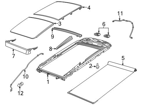 2022 Jeep Cherokee Sunroof  Diagram