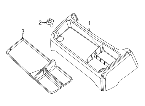 2021 Ram 1500 Classic Center Console Diagram 1 - Thumbnail