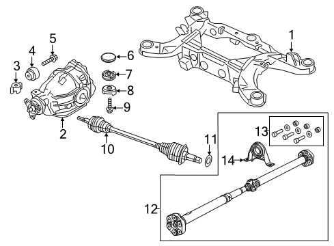 2022 Chrysler 300 Axle & Differential  Diagram