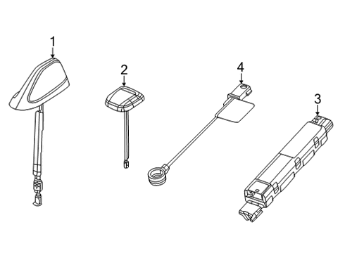 2021 Jeep Grand Cherokee L Antenna, Copper Diagram for 7EC80WVBAA