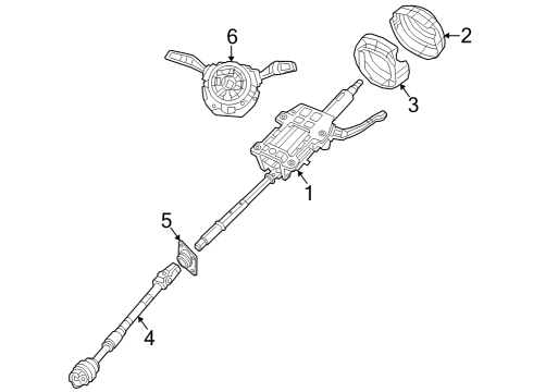 2023 Jeep Gladiator Steering Column & Wheel, Steering Gear & Linkage Diagram 2 - Thumbnail
