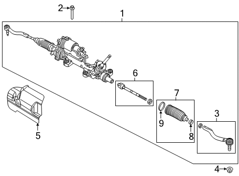 2018 Chrysler Pacifica Steering Gear Diagram for 68594339AA