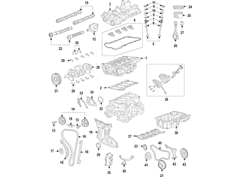 2022 Jeep Cherokee Engine Parts, Valves, Cam & Timing, Shafts, Crank & Bearings Diagram 4 - Thumbnail