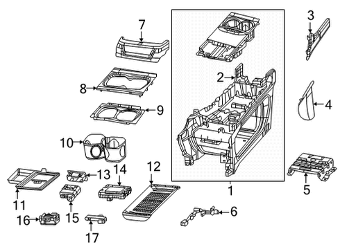 2022 Chrysler Voyager Center Console Diagram 7 - Thumbnail