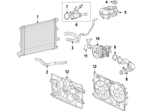 2022 Jeep Cherokee Cooling System, Radiator, Water Pump, Cooling Fan Diagram 5 - Thumbnail